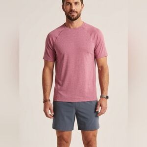 Abercrombie YPB Men's Infinity Knit Pink Tee Training Gym Workout! L